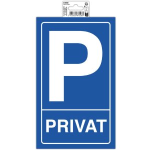 Exacompta señal Aparcamiento privado 15x25 cm PVC