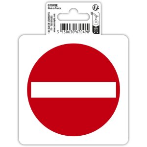 Exacompta signo Dirección prohibida 10x10cm