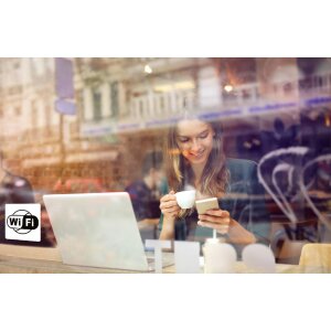 Exacompta señal Wifi PVC 10x10cm