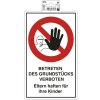 Señal de prohibido el paso 15x25cm PVC
