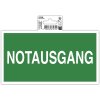 Exacompta 67070B Señal autoadhesiva de salida de emergencia 20x11 cm PVC verde/blanco