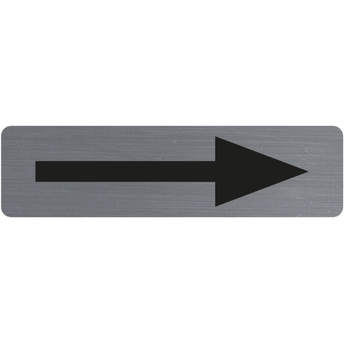 Exacompta cartel informativo flecha autoadhesiva 16,5x4,4 cm aluminio look gris