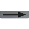 Exacompta cartel informativo flecha autoadhesiva 16,5x4,4 cm aluminio look gris