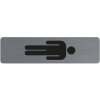 Exacompta rótulo informativo autoadhesivo aluminio aspecto hombre vertical 16,5x4,4cm