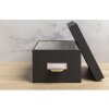 Exacompta 79601E Juego de cajas Office by me 3 piezas negro con portaetiquetas