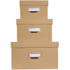 Exacompta 79602E Juego de 3 cajas de almacenaje Office by me Beige