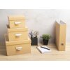 Exacompta 79602E Juego de 3 cajas de almacenaje Office by me Beige