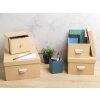 Exacompta 79602E Juego de 3 cajas de almacenaje Office by me Beige