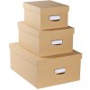 Exacompta 79602E Juego de 3 cajas de almacenaje Office by me Beige