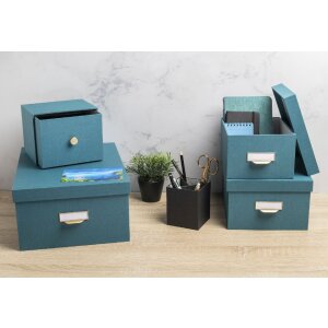 Exacompta 79603E Juego de 3 cajas Office by Me azul-verde