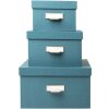 Exacompta 79603E Juego de 3 cajas Office by Me azul-verde
