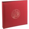 Álbum portamonedas Exacompta 96105E Rojo burdeos 24,5x25cm imitación piel para 215 monedas
