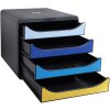 Exacompta cajonera Big Box Plus 4 cajones abiertos Azul Abeja surtidos