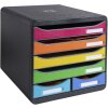 Exacompta cajonera BIG BOX MAXI 6 cajones abiertos Iderama arco iris