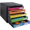 Exacompta cajonera BIG BOX MAXI 6 cajones abiertos Iderama arco iris