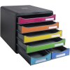 Exacompta cajonera BIG BOX MAXI 6 cajones abiertos Iderama arco iris