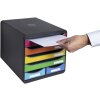 Exacompta cajonera BIG BOX MAXI 6 cajones abiertos Iderama arco iris