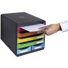 Exacompta cajonera BIG BOX MAXI 6 cajones abiertos Iderama arco iris
