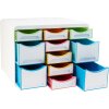 Exacompta cajonera STORE BOX MULTI 11 cajones abiertos Blanco/Harlequín