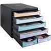 Exacompta cajonera BIG BOX MAXI 6 cajones abiertos Aquarel surtido