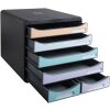 Exacompta cajonera BIG BOX MAXI 6 cajones abiertos Aquarel surtido