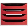 Exacompta 2286107D Cajonera ECOBOX con 4 cajones rojo