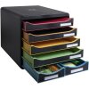Exacompta cajonera BIG BOX MAXI 6 cajones abiertos Negro Oficina Negro