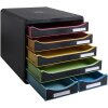 Exacompta cajonera BIG BOX MAXI 6 cajones abiertos Negro Oficina Negro