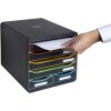 Exacompta cajonera BIG BOX MAXI 6 cajones abiertos Negro Oficina Negro