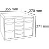 Exacompta STORE BOX MULTI cajonera 11 cajones abiertos gris claro