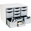 Exacompta STORE BOX MULTI cajonera 11 cajones abiertos gris claro
