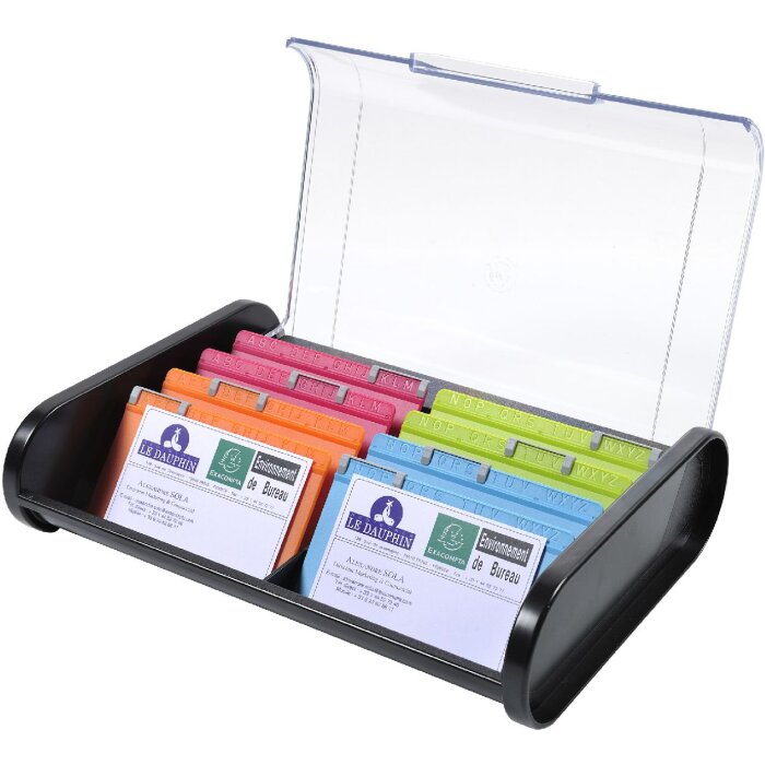 Exacompta 68198D Tarjetero para tarjetas de visita Topline negro