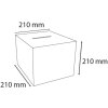 Exacompta 89058D Urna 21cm con tapa extraíble cristal acrílico transparente