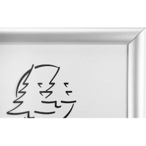 Exacompta 8294358D Marco para póster de pared de aluminio A2 Exacryl plata