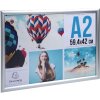 Exacompta 8294358D Marco para póster de pared de aluminio A2 Exacryl plata