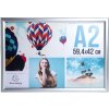 Exacompta 8294358D Marco para póster de pared de aluminio A2 Exacryl plata