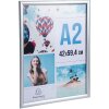 Exacompta 8294358D Marco para póster de pared de aluminio A2 Exacryl plata