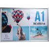 Exacompta 8194358D Marco mural para póster A1 Aluminio Exacryl plata