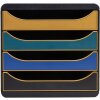Cajonera Exacompta Big Box con 4 cajones Neo Deco colores surtidos