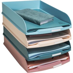 Exacompta 111606SETD Set de 4 bandejas para cartas Skandi colores surtidos