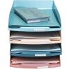 Exacompta 111606SETD Set de 4 bandejas para cartas Skandi colores surtidos
