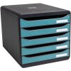 Exacompta 30934D Cajonera Big Box 5 cajones Skandi azul pacífico A4+