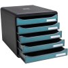 Exacompta 30934D Cajonera Big Box 5 cajones Skandi azul pacífico A4+