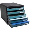 Exacompta 30934D Cajonera Big Box 5 cajones Skandi azul pacífico A4+