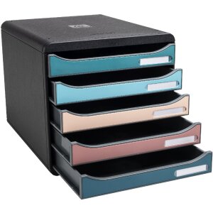 Exacompta 309606D Cajonera Big Box 5 cajones Scandi colores surtidos