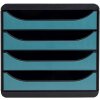 Exacompta 31034D Cajonera Big Box 4 cajones Skandi azul pacífico A4+