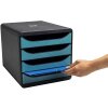 Exacompta 31034D Cajonera Big Box 4 cajones Skandi azul pacífico A4+