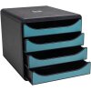 Exacompta 31034D Cajonera Big Box 4 cajones Skandi azul pacífico A4+