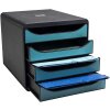 Exacompta 31034D Cajonera Big Box 4 cajones Skandi azul pacífico A4+