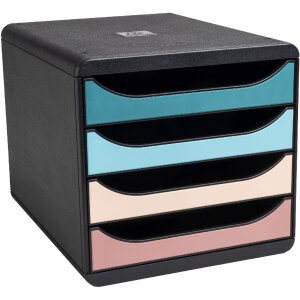 Exacompta Big Box cajonera 4 cajones Skandi colores A4 A4+